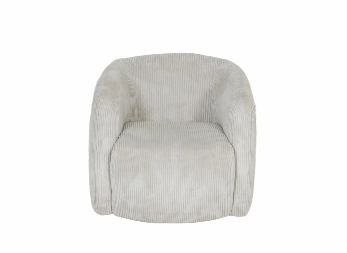 Draaifauteuil Alken 87x87x77cm - ribfluweel - beige