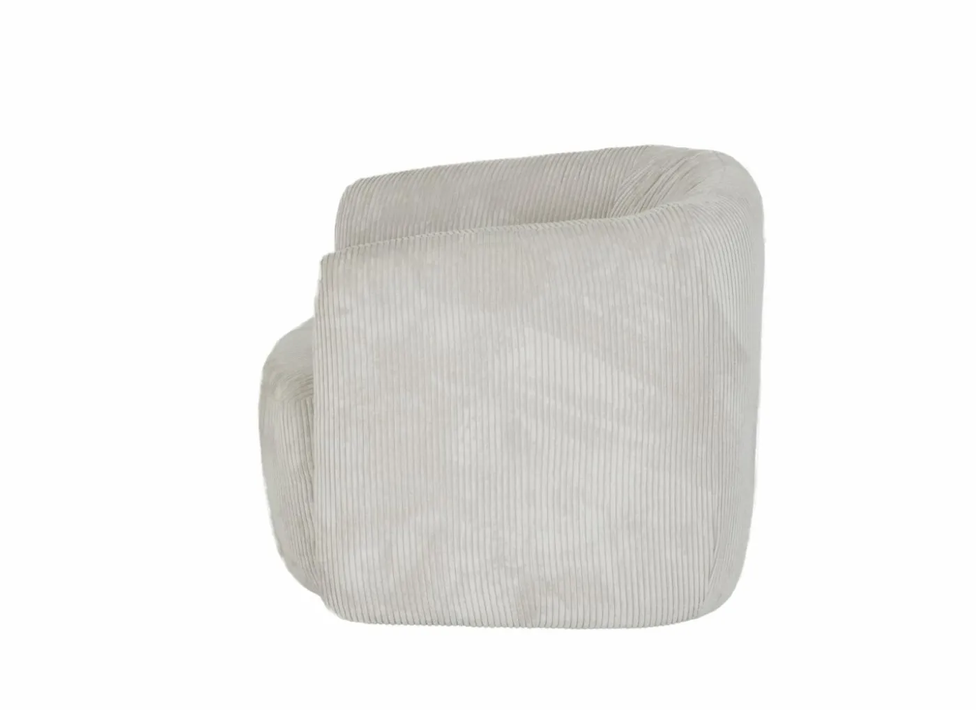 Draaifauteuil Alken 87x87x77cm - ribfluweel - beige