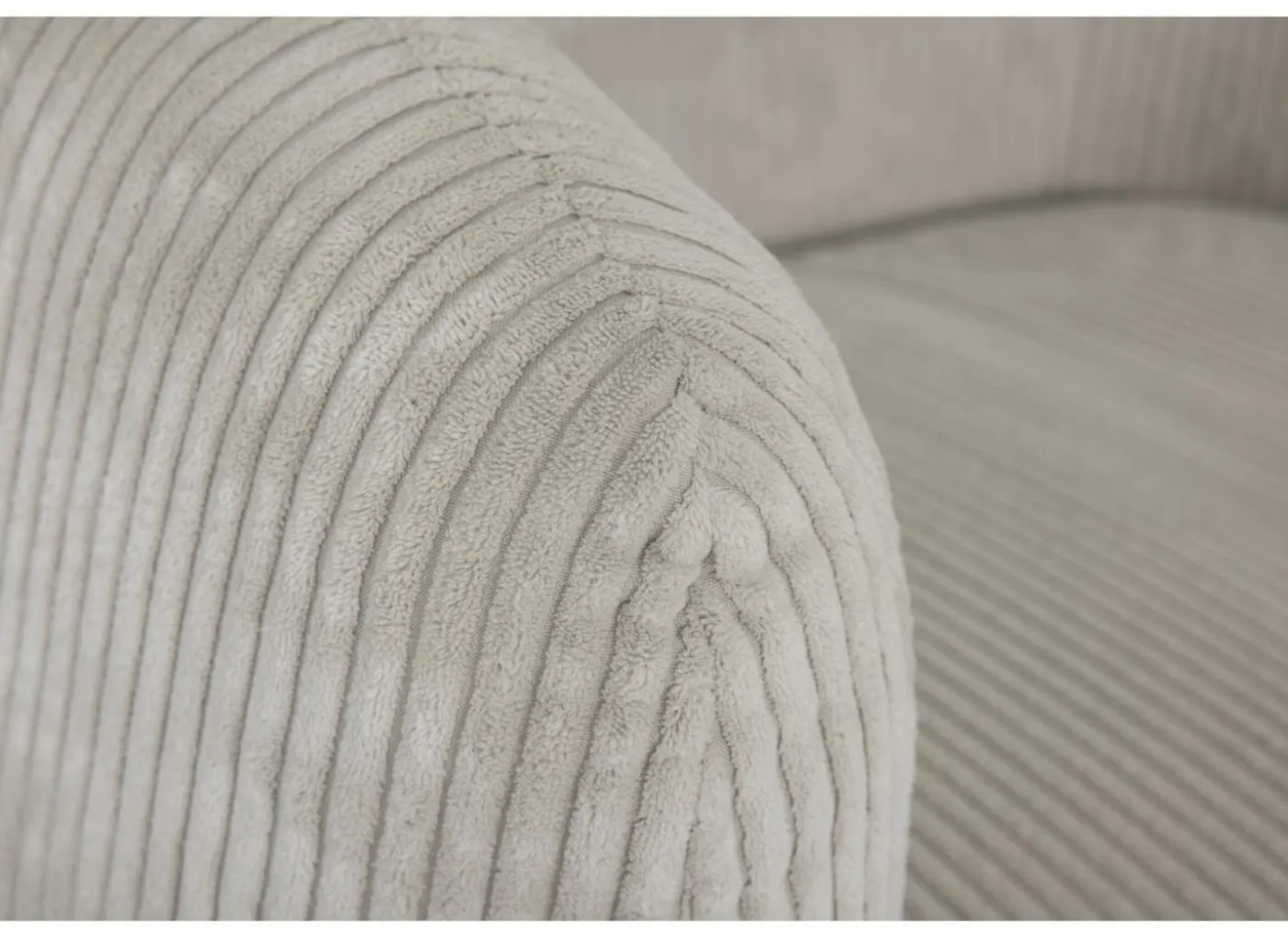 Draaifauteuil Alken 87x87x77cm - ribfluweel - beige