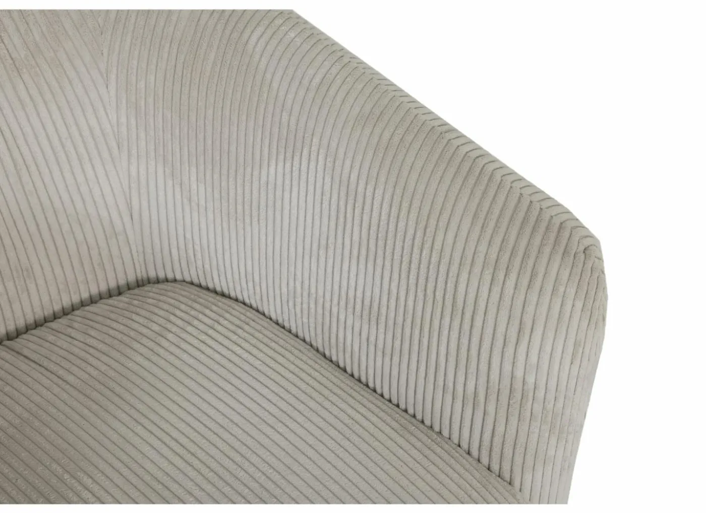 Draaifauteuil Alken 87x87x77cm - ribfluweel - beige