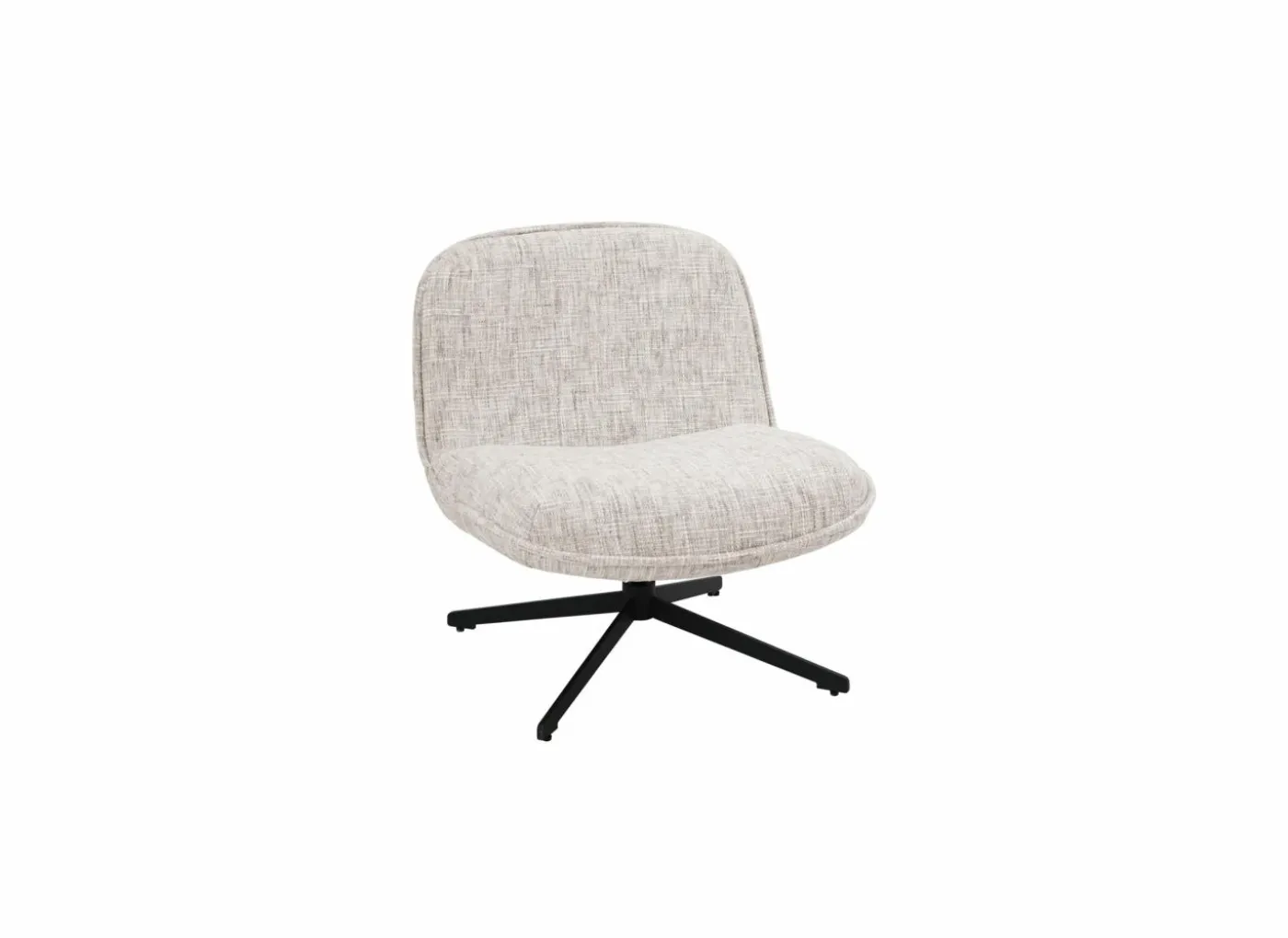 Draaifauteuil Area polyestervezel - beige - 76x70x80cm