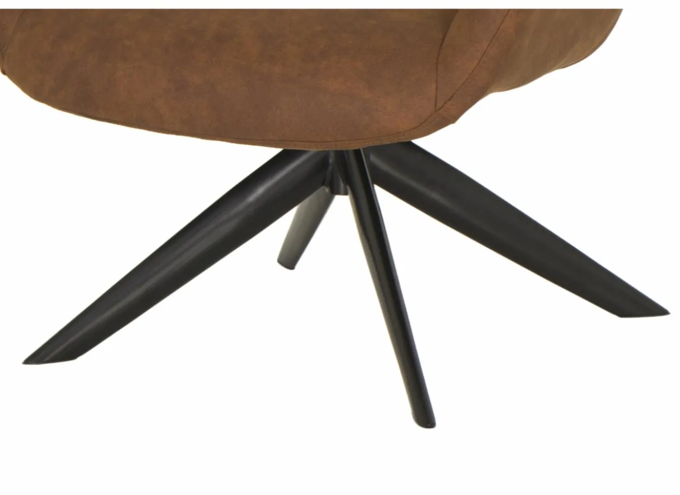 Draaifauteuil Catalano 80x75x78cm - stof - cognac