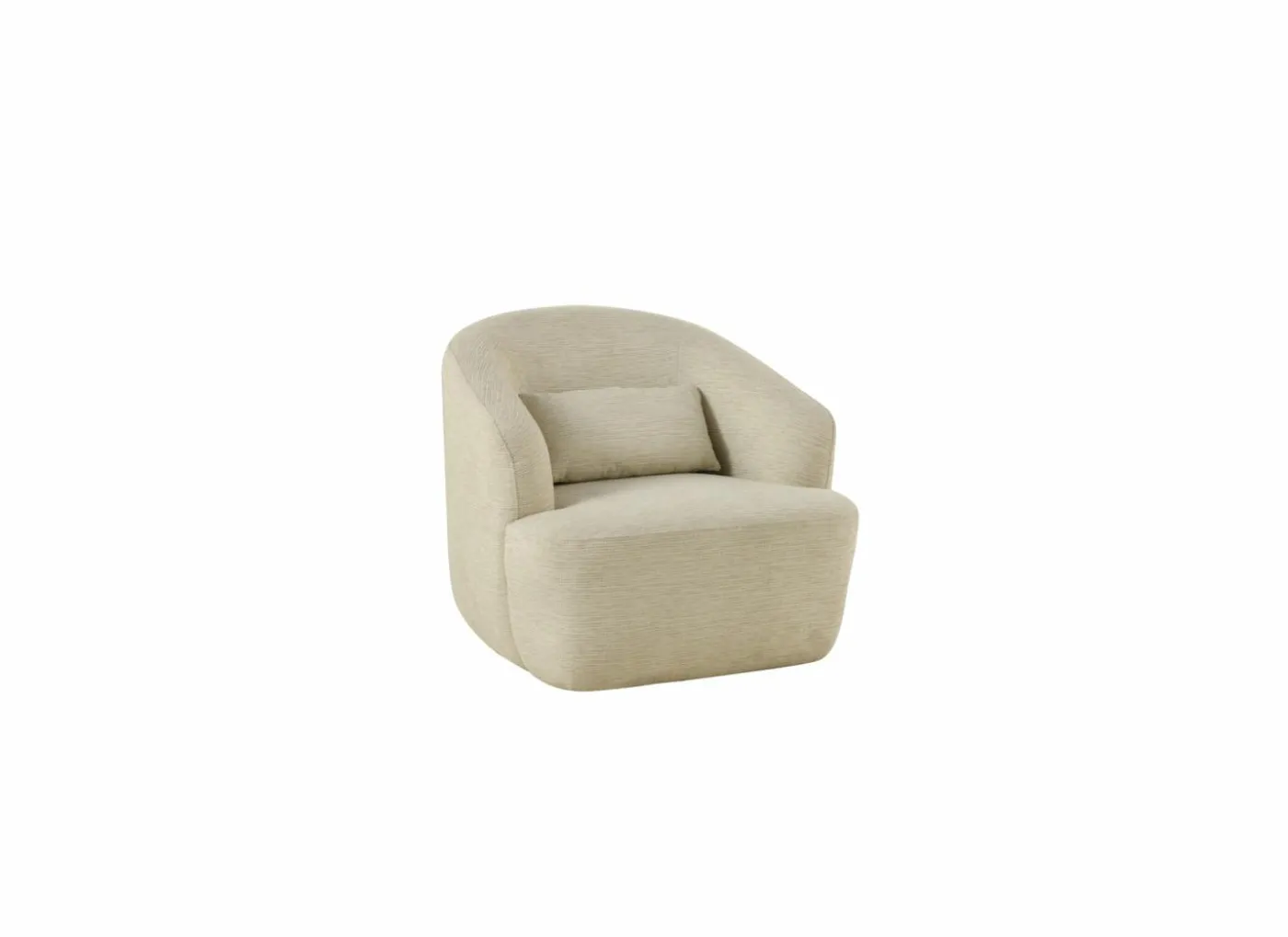 Draaifauteuil Dora 80x86x76cm linnen - beige