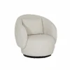 Draaifauteuil Pasoa Ø90x82cm - stof - beige naturel