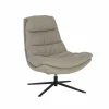 Draaifauteuil Pole Pole 82x92x100cm - stof - beige
