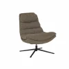 Draaifauteuil Pole Pole 82x92x100cm - stof - bruin