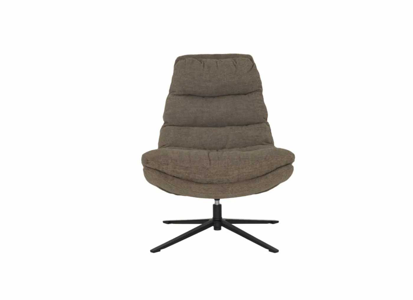 Draaifauteuil Pole Pole 82x92x100cm - stof - bruin