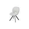 Draaistoel Adrian 60x58x86cm - polyester - wit