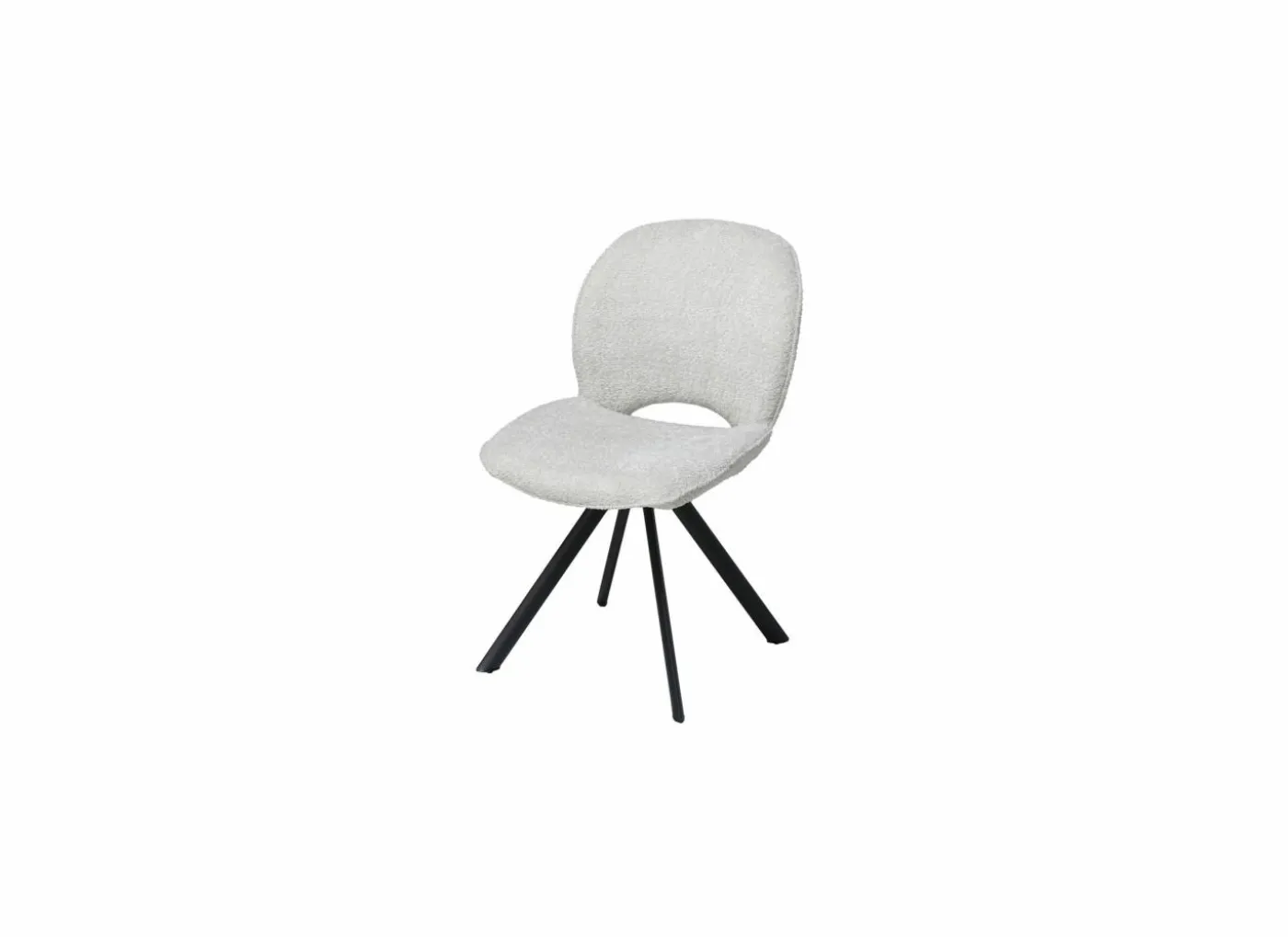 Draaistoel Adrian 60x58x86cm - polyester - wit