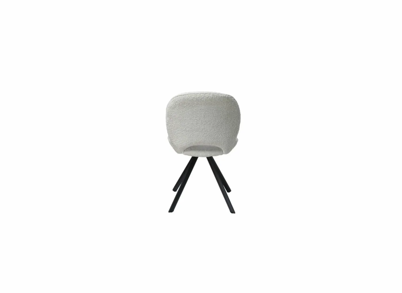 Draaistoel Adrian 60x58x86cm - polyester - wit