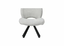 Draaistoel Adrian 60x58x86cm - polyester - wit