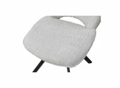 Draaistoel Adrian 60x58x86cm - polyester - wit