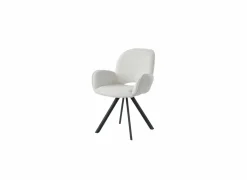 Draaistoel Adrian 60x58x86cm - polyester - wit
