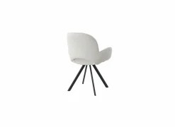 Draaistoel Adrian 60x58x86cm - polyester - wit