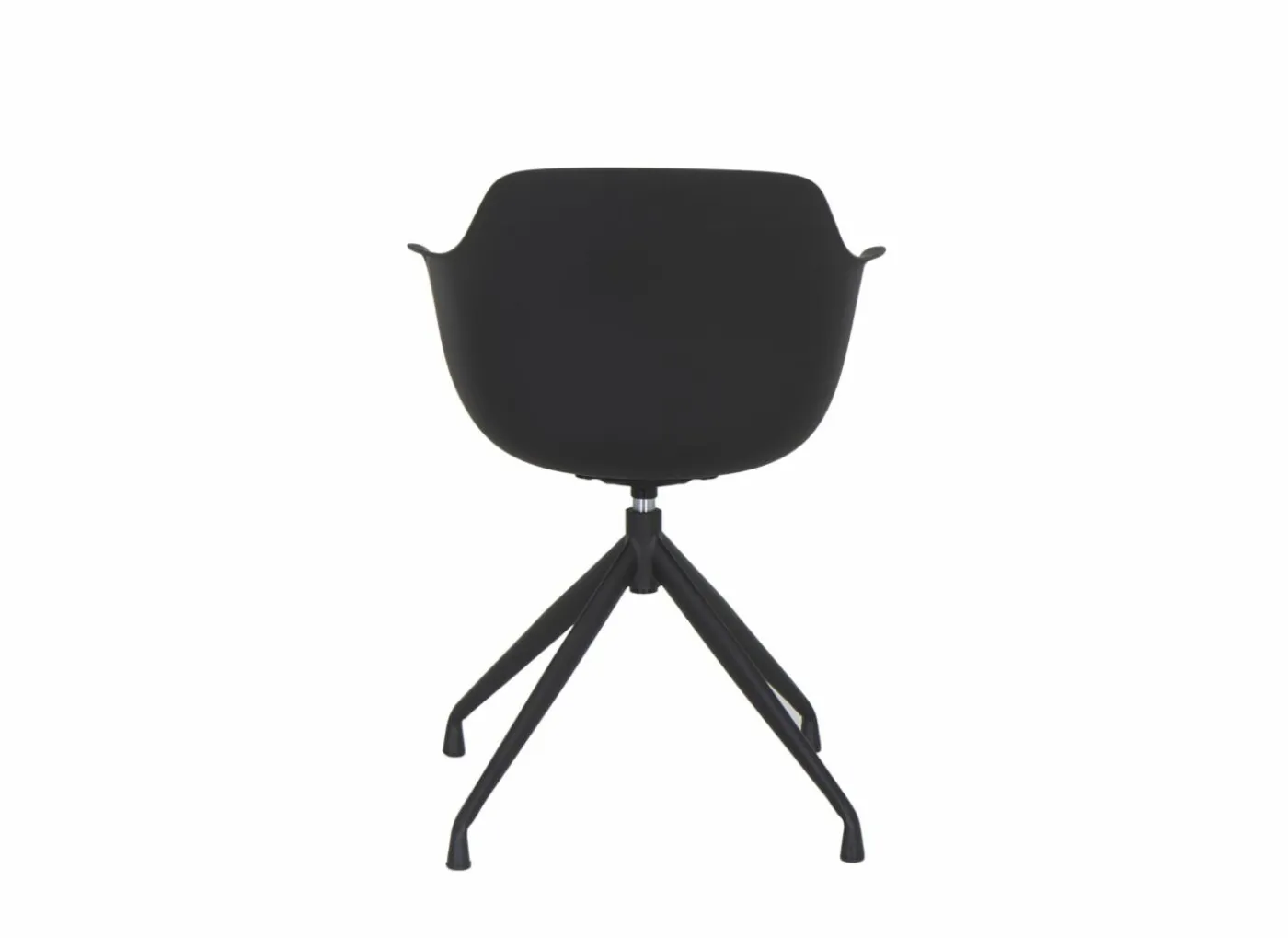 Draaistoel Burning 58x55x83.5cm - lederlook - zwart