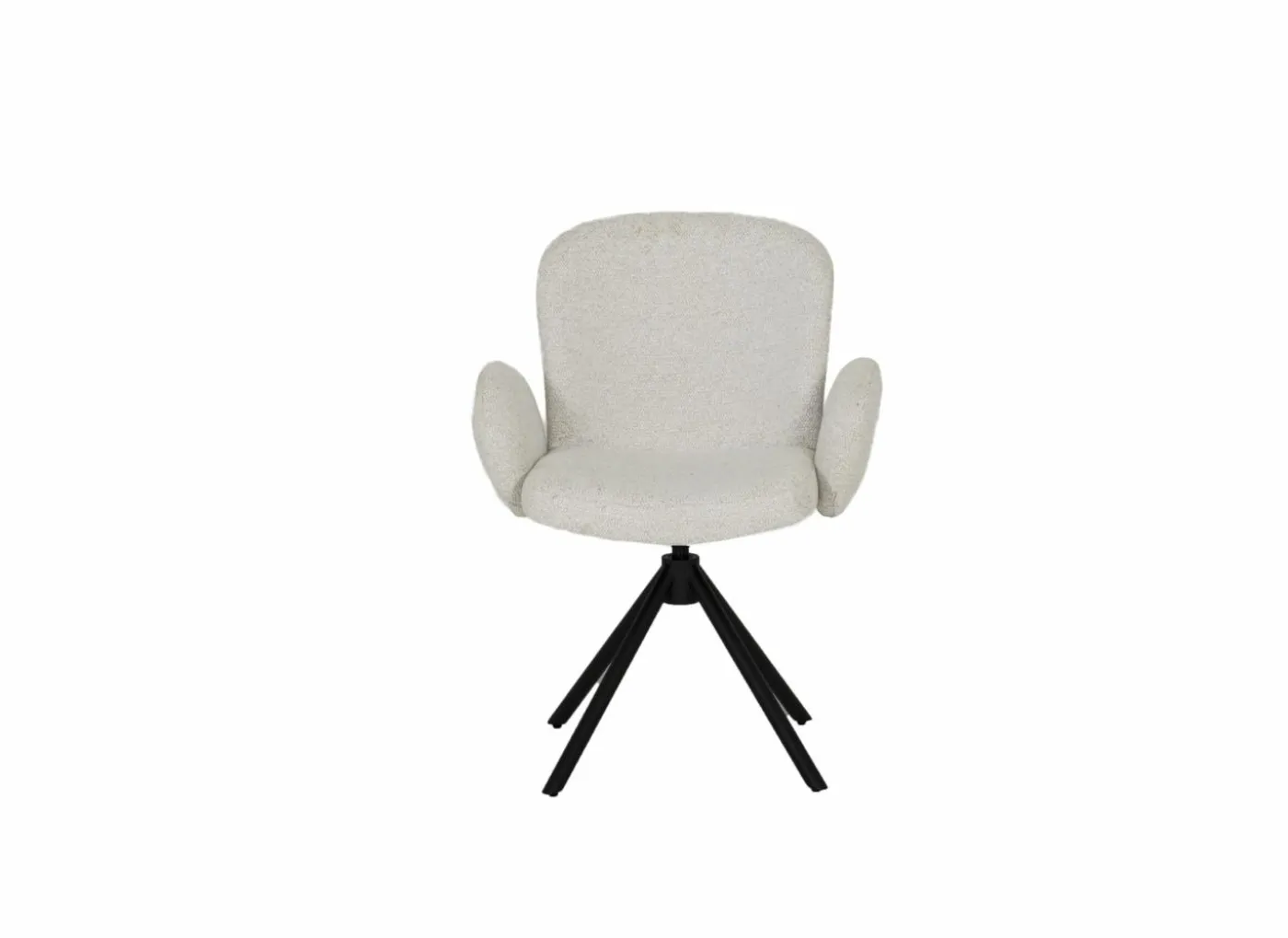 Draaistoel Josea 66x55x88cm - polyestervezel - beige