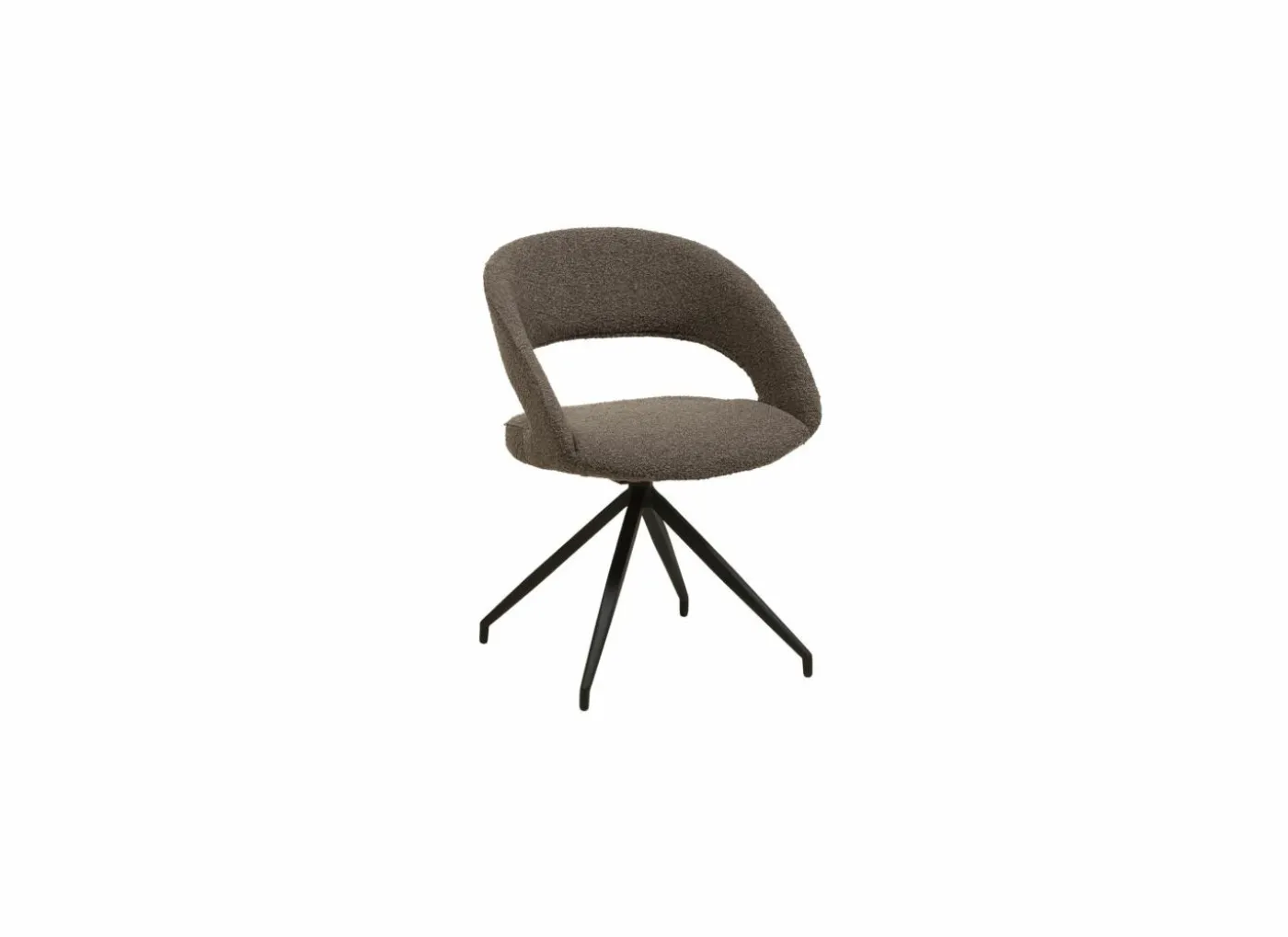 Draaistoel Yara 47,5x59,5x84,5cm - stof - bruin