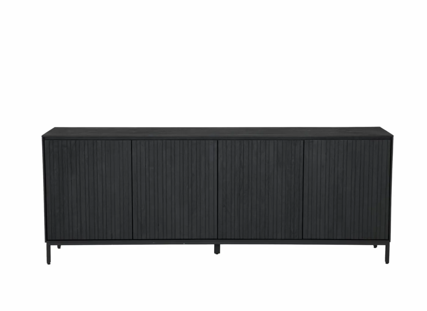 Dressoir Aquilano 225cm - acacia massief - zwart