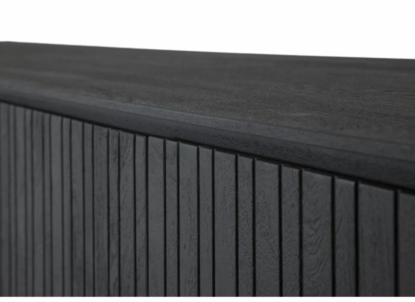 Dressoir Aquilano 225cm - acacia massief - zwart