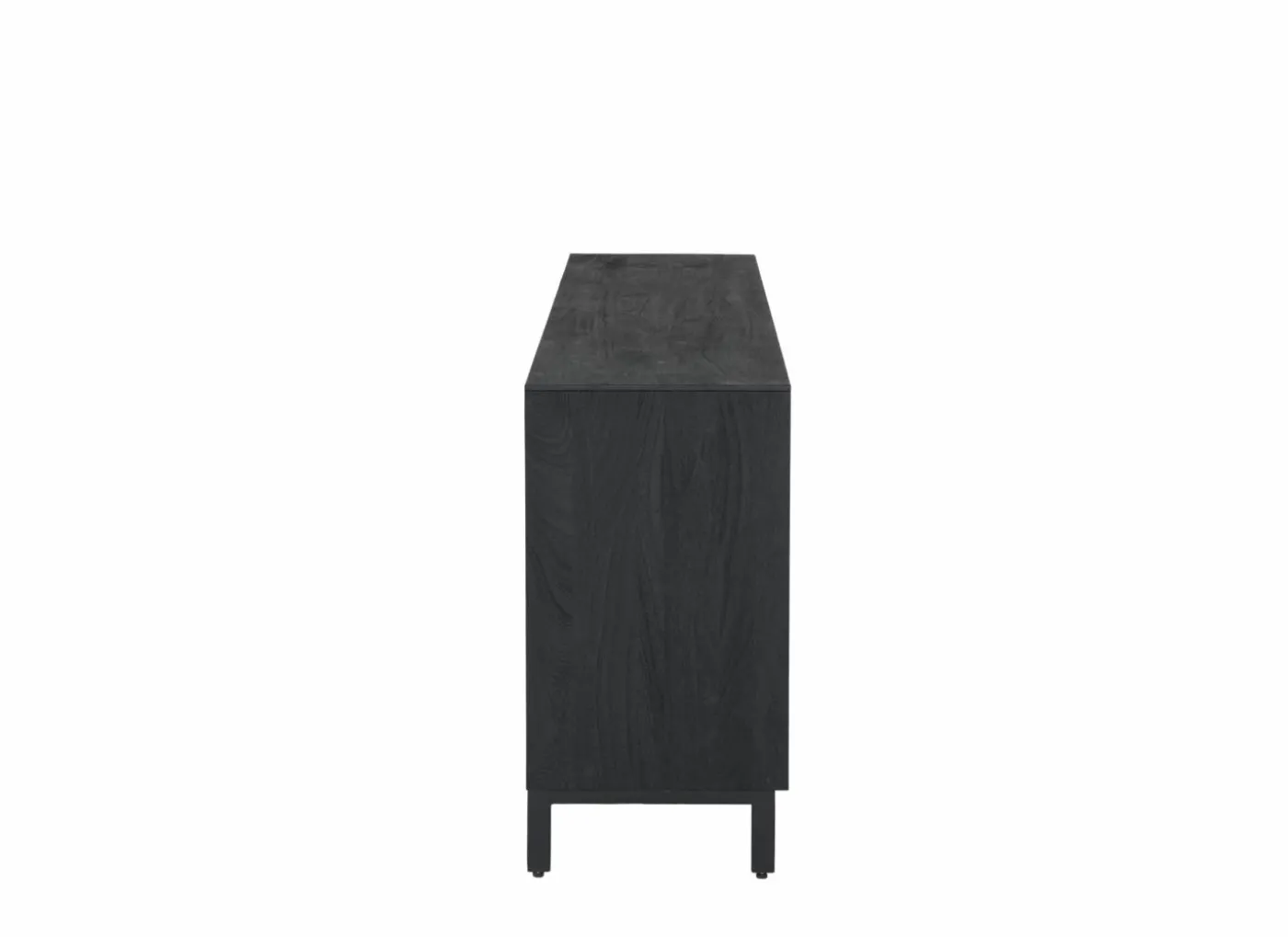 Dressoir Aquilano 225cm - acacia massief - zwart