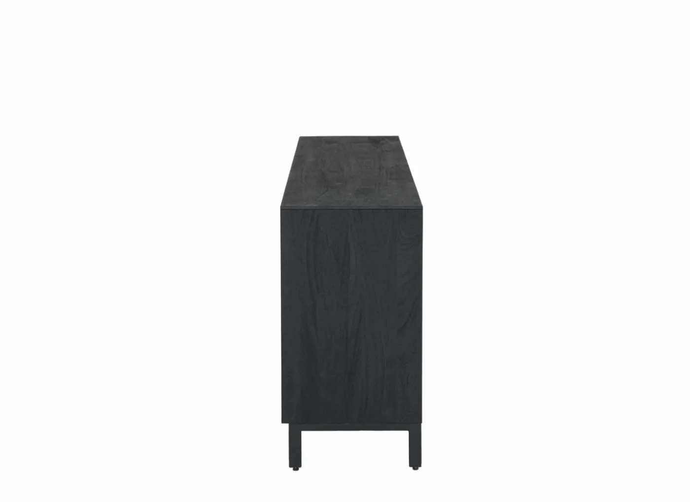 Dressoir Aquilano 225cm - acacia massief - zwart
