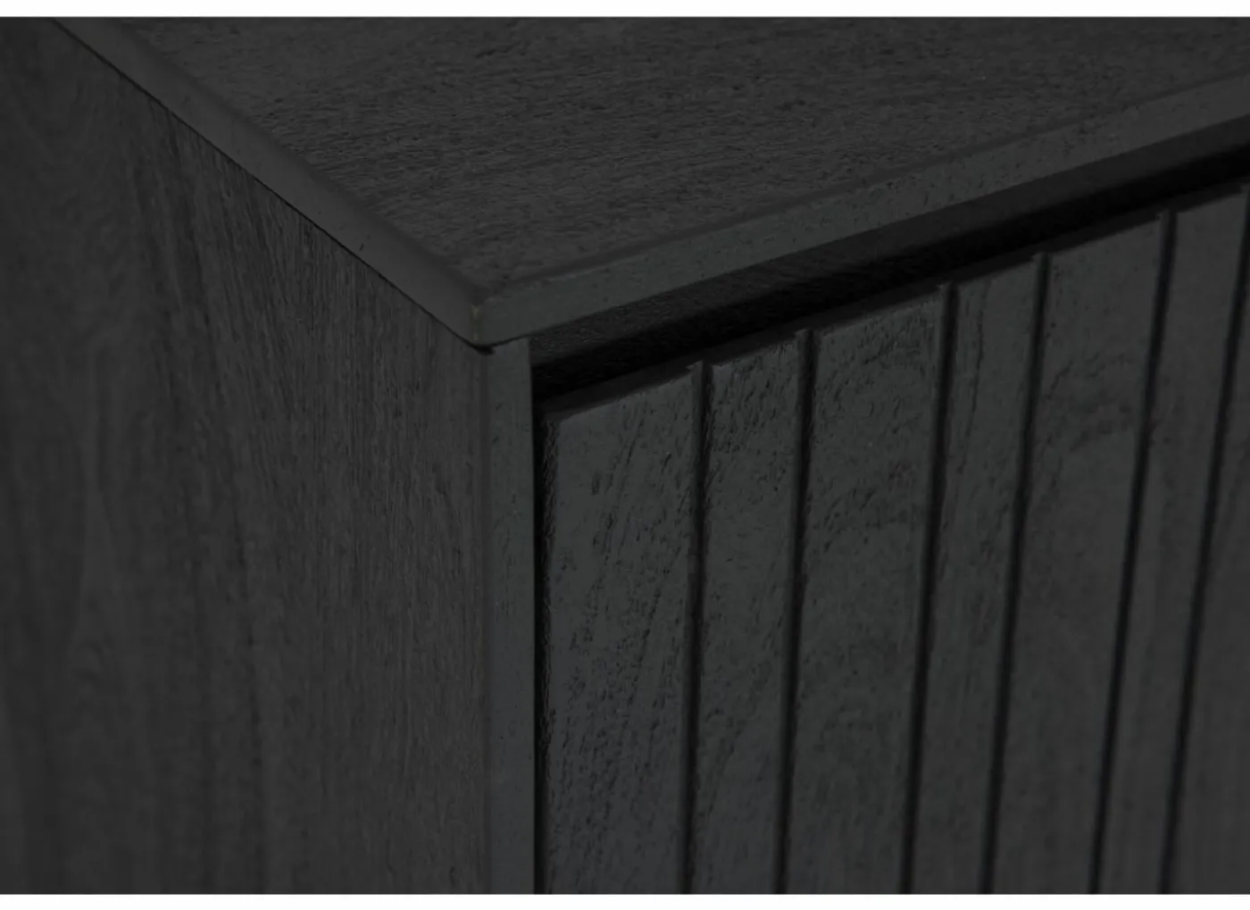 Dressoir Aquilano 225cm - acacia massief - zwart
