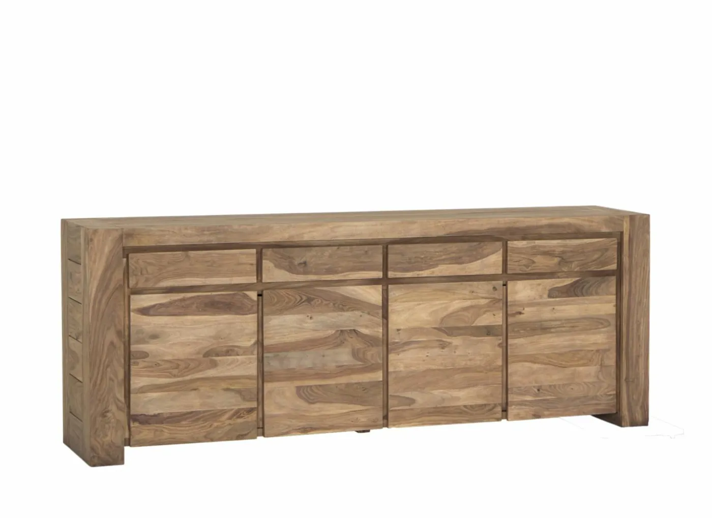 Dressoir Carbone 225cm - sheesham massief & decor - naturel