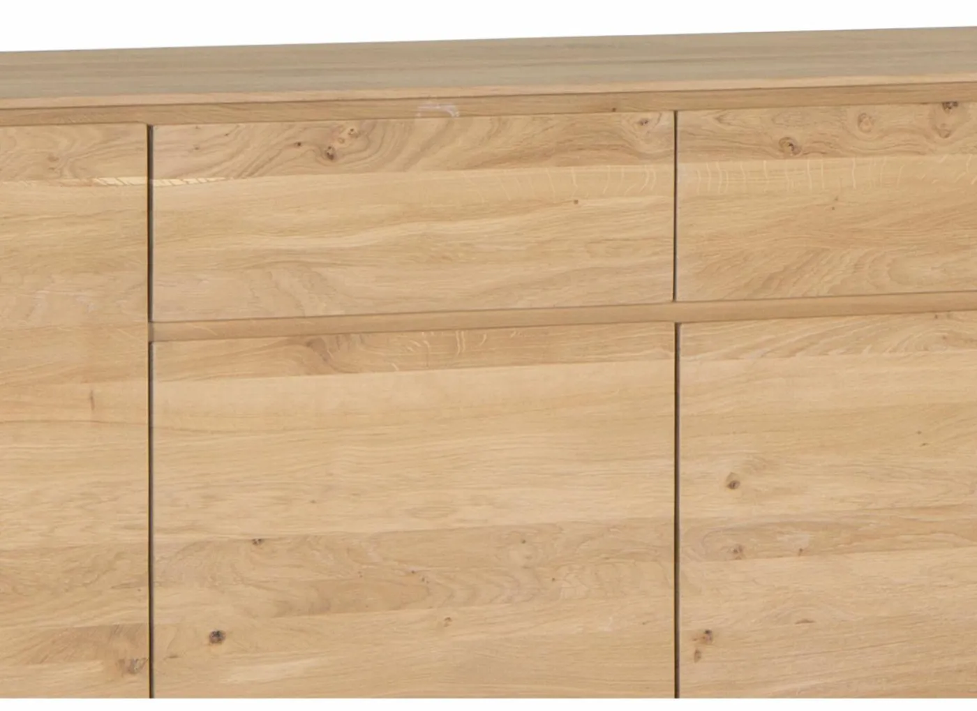 Dressoir Caviar 225cm - eik massief & decor - naturel