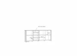 Dressoir Clif 206cm - decor - old wood & beton