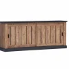 Dressoir Etienne 221cm - decor - industriële eik & zwart