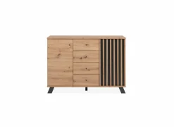 Dressoir Medan 118cm - melamine - artisanale eik