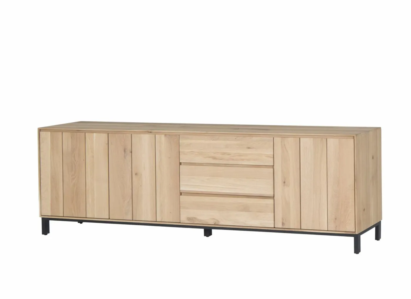 Dressoir Polar 250cm - eik massief & decor - naturel