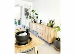 Dressoir Polar 250cm - eik massief & decor - naturel