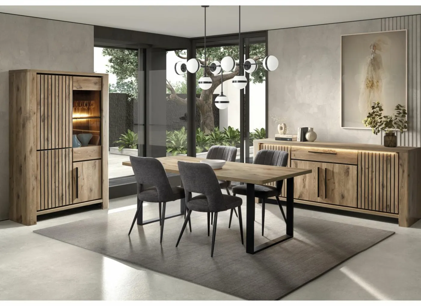 Dressoir Santos 220cm - decor - canyon oak