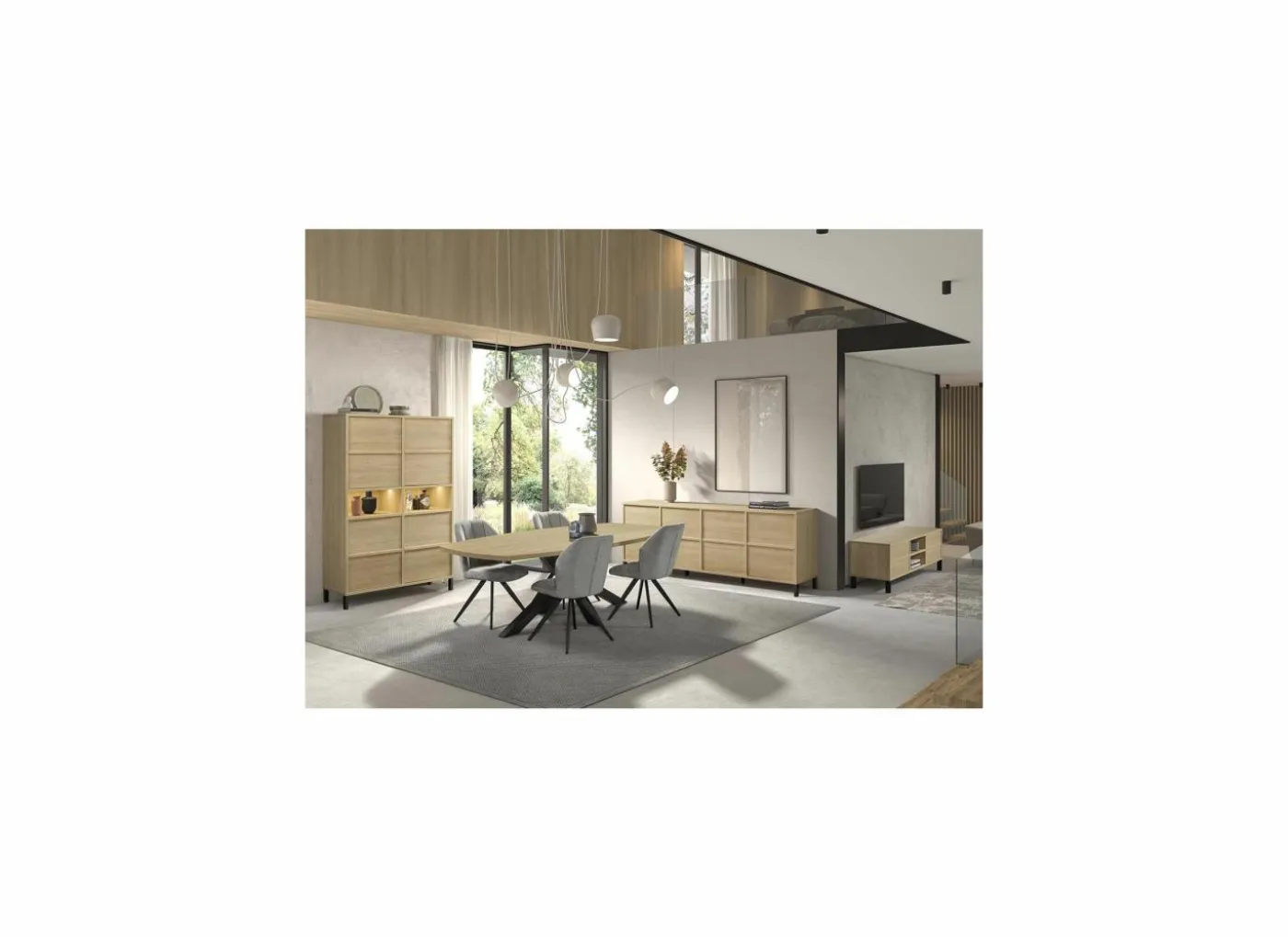 Dressoir Umberto 241cm - decor - urban oak