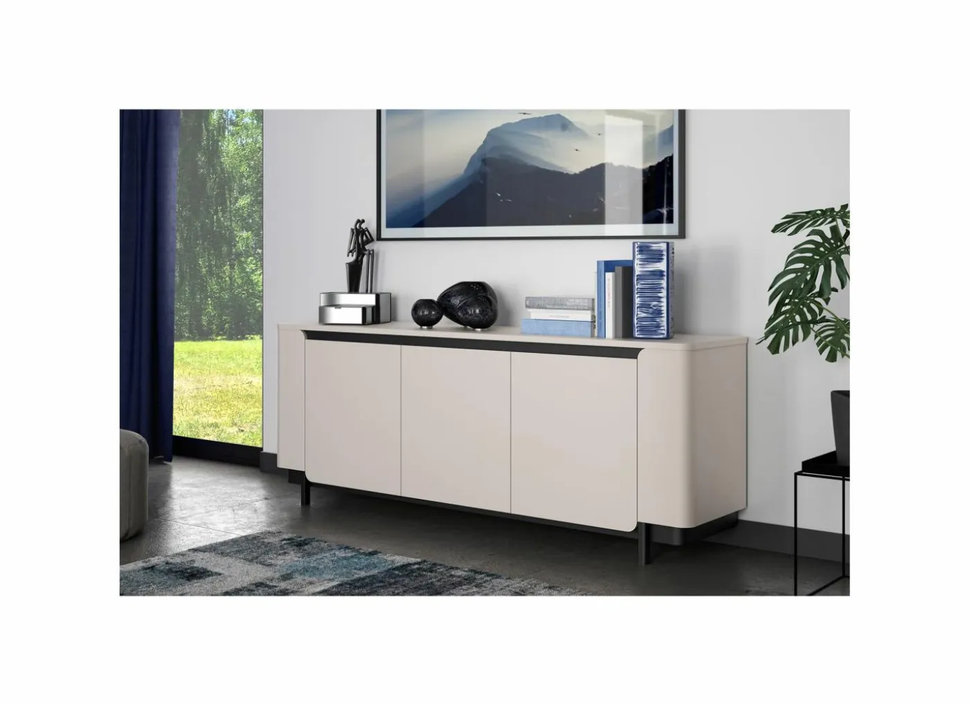 Dressoir Vodol 205cm - decor - zand & zwart