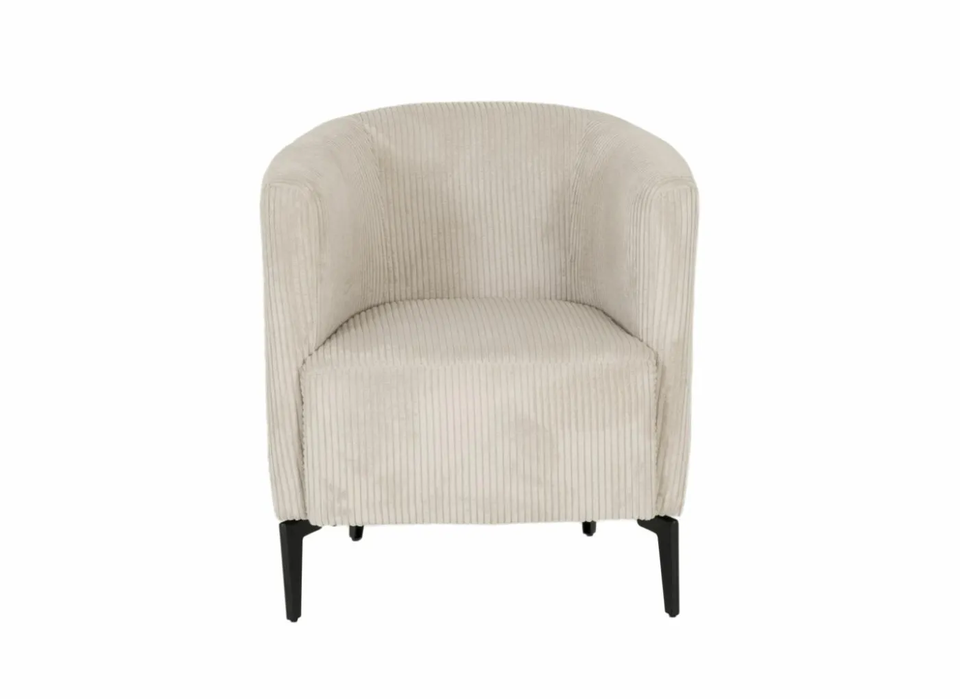Fauteuil Capri 67x71x73cm - ribfluweel - ivoor