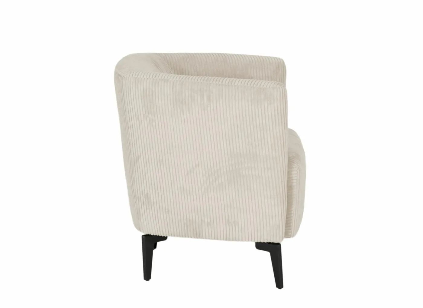 Fauteuil Capri 67x71x73cm - ribfluweel - ivoor