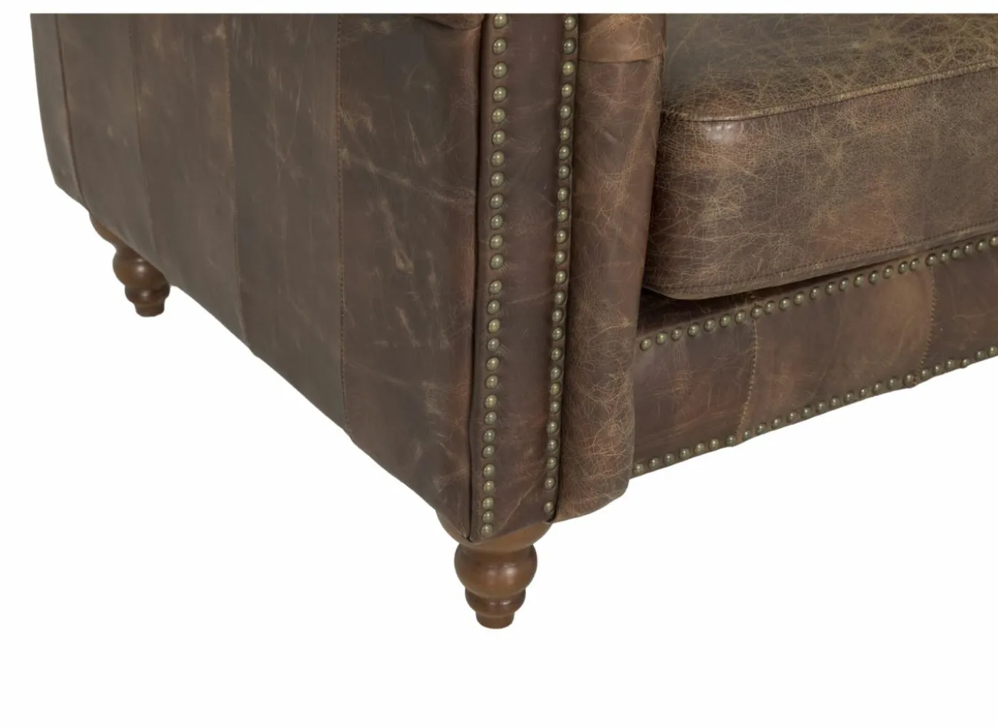Fauteuil Chesterfield Stanley 1-zit - leder - bruin