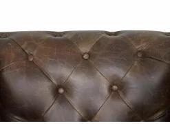 Fauteuil Chesterfield Stanley 1-zit - leder - bruin