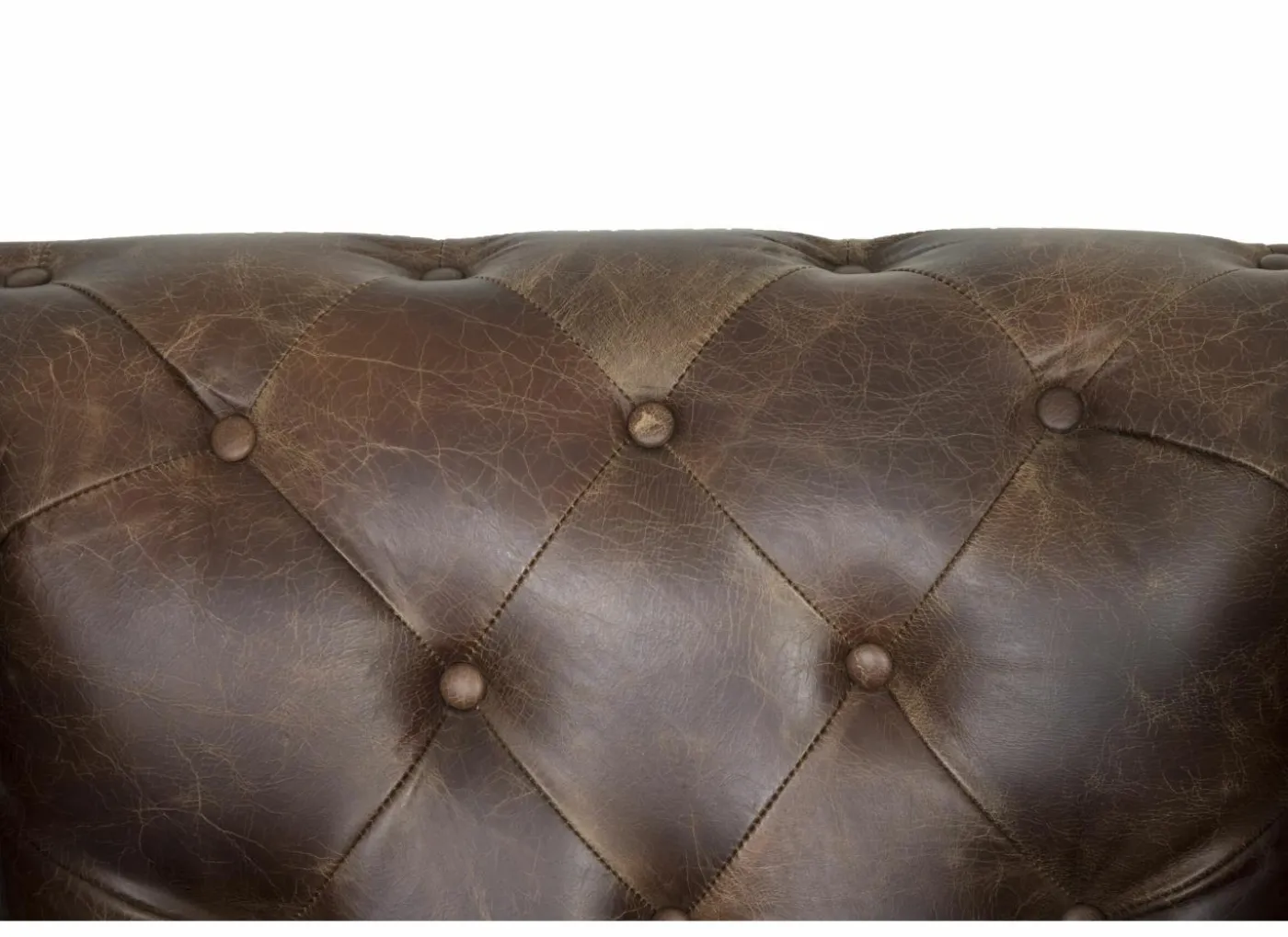 Fauteuil Chesterfield Stanley 1-zit - leder - bruin