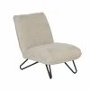 Fauteuil Guts 67,5x93x82cm - bouclé - beige