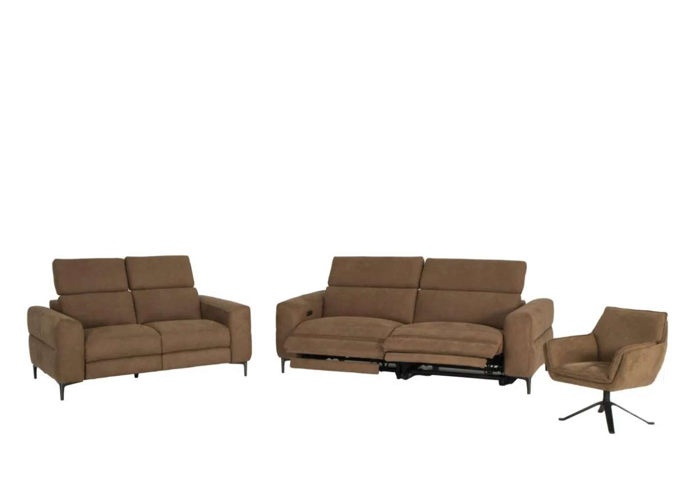Fauteuil KF 77x70x86cm - stof - cognac