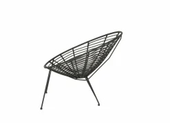 Fauteuil Selva 72x81x88cm - rotan - zwart