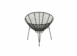 Fauteuil Selva 72x81x88cm - rotan - zwart