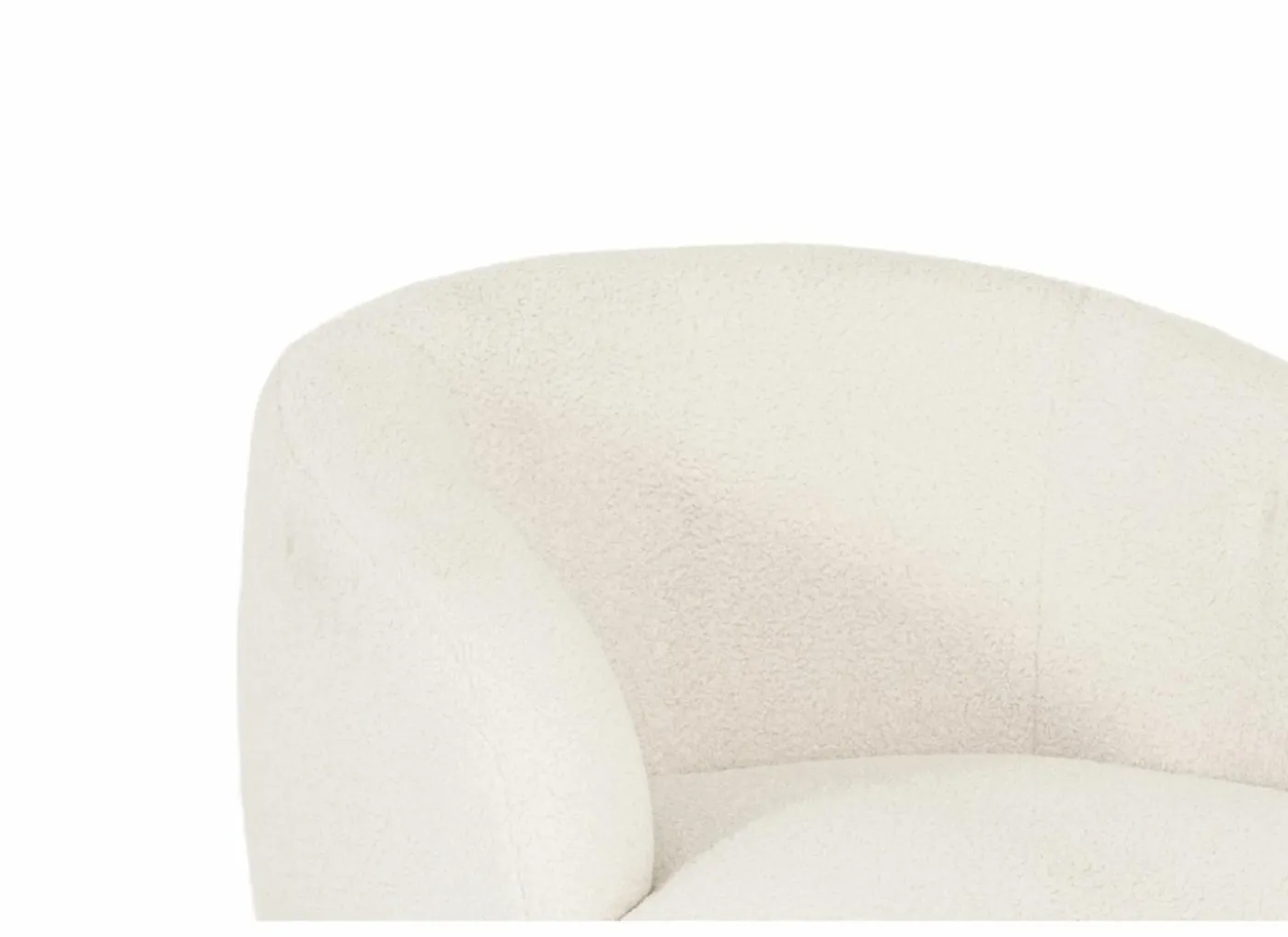 Fauteuil Teddy Bear 68x70x73cm - bouclé - ivoorwit