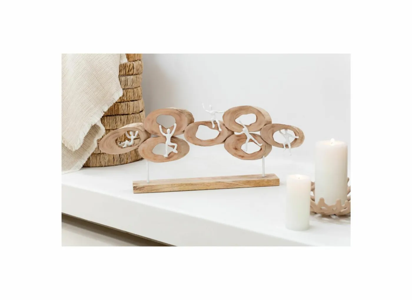 Figuur 5 in ring H31cm - mango massief - naturel