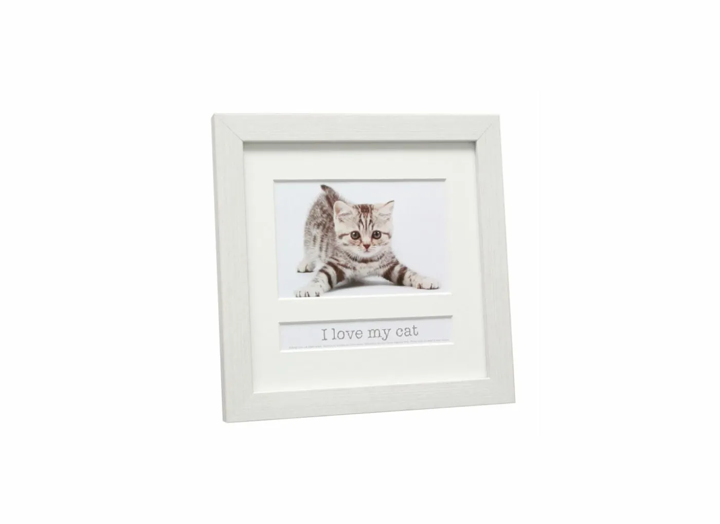 Fotokader Cat 15x10cm - kunststof - wit