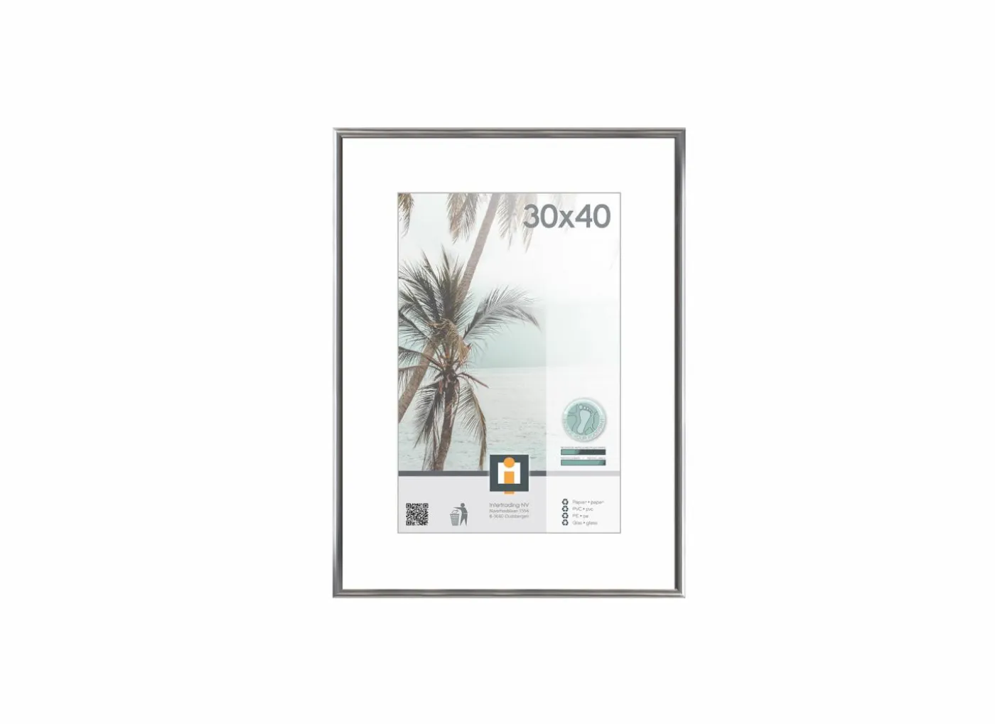 Fotokader Kyoto 40x30cm - kunststof & glas - zilver