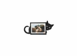 Fotokader Verborgen kat 15x10cm - metaal - zwart